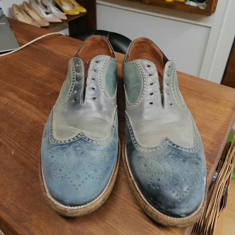 Реставрация замшевой обуви - было